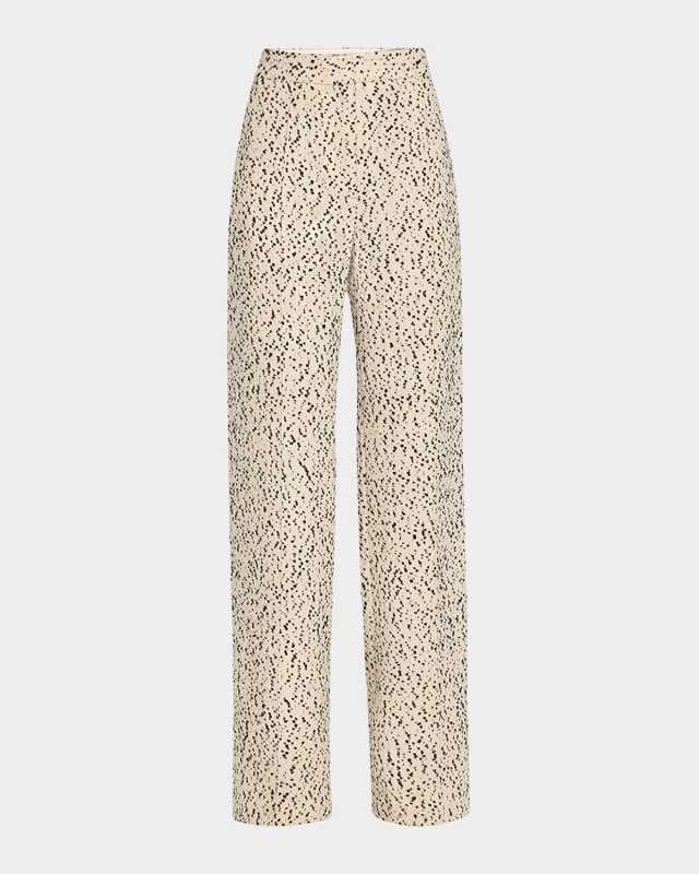 Dalmatian Tweed Wide-Leg Pants